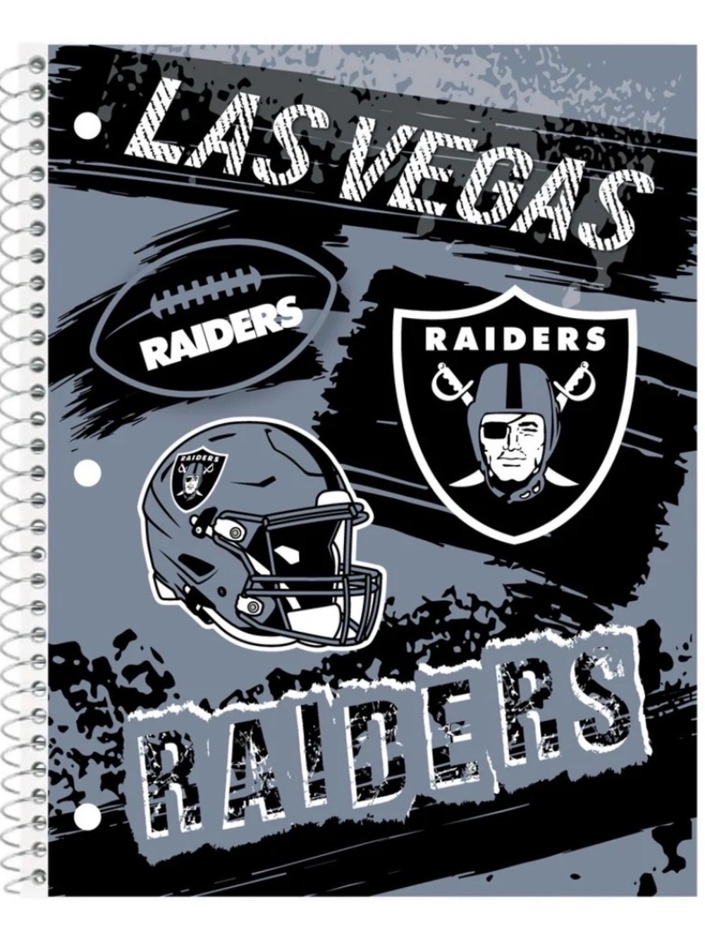 3 This is an officially licensed Las Vegas Raiders Spiral Notebook